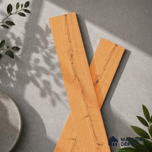 Wooden Look Floor Tile TL 10898 Delaware Roble 4 ft x 8 inc Matte Finish Vitrified Tile - 9 mm | 6 Random Design | Suitable For Living Room, Bedroom & Dining Area | 2-3 mm Spacer is Mandatory