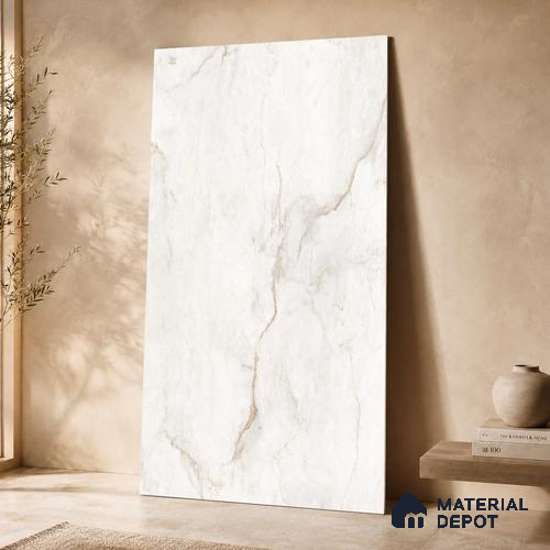 Marble Wall & Floor Tile TL 11022 Solana Vein | 4 ft x 2 ft Carving Finish Vitrified Tile - 9 mm | 6 Random Design | Suitable For Living Room, Bedroom, Bathroom