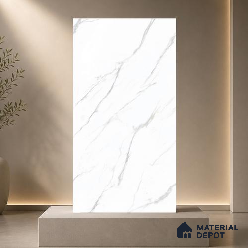 Marble Wall & Floor Tile TL 11037 Alpine Stria | 4 ft x 2 ft Glossy Finish Vitrified Tile - 9 mm | 4 Random Design | Suitable For Living Room, Bedroom, Bathroom