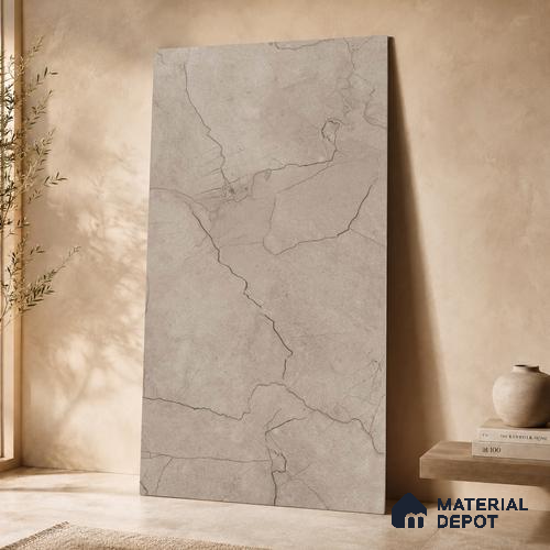 Marble Wall & Floor Tile TL 11049 Umber Rift | 4 ft x 2 ft Carving Finish Vitrified Tile - 9 mm | 6 Random Design | Suitable For Living Room, Bedroom, Bathroom