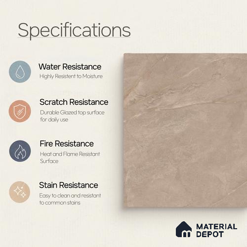 Marble Floor & Wall Tile TL 11063 Sierra Drift | 4 ft x 2 ft Carving Finish Vitrified Tile - 9 mm | 4 Random Design | Suitable For Living Room, Bedroom, Bathroom