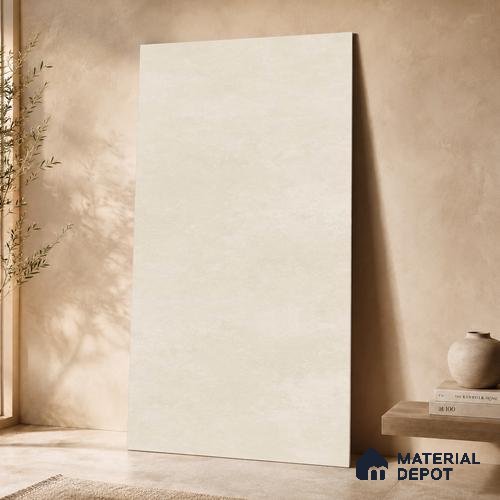 Plain Floor & Wall Tile TL 11079 Alba Tuff | 4 ft x 2 ft Matte Finish Vitrified Tile - 9 mm | Suitable For Living Room, Bedroom, Bathroom