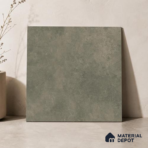 Plain Floor & Wall Tile TL 11095 Verdant Forge | 2 ft x 2 ft Matte Finish Vitrified Tile - 9 mm | Suitable For Living Room, Bedroom, Bathroom