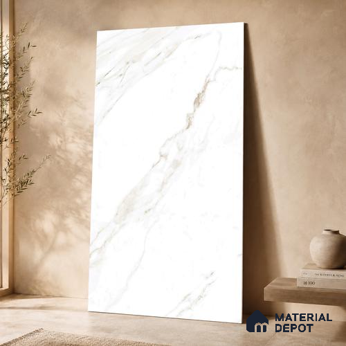 Marble Wall & Floor Tile TL 11430 Valina Vein | 4 ft x 2 ft Glossy Finish Vitrified Tile - 9 mm | Suitable For Living Room, Bedroom, Bathroom