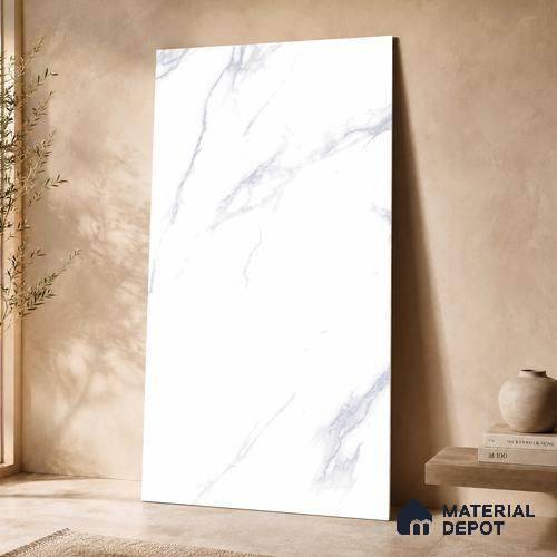 Marble Wall & Floor Tile TL 11433 Azure Cascade | 4 ft x 2 ft Glossy Finish Vitrified Tile - 9 mm | Suitable For Living Room, Bedroom, Bathroom