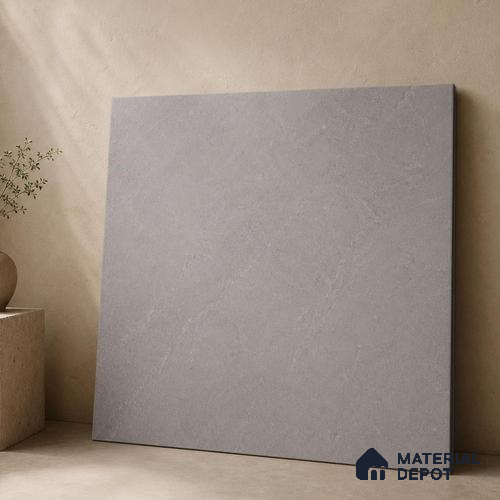 Plain Wall & Floor Tile TL 11640 Slate Drift | 2 ft x 2 ft Matte Finish Full Body Vitrified Tile - 9 mm | Suitable For Bathroom, Balcony, Courtyard
