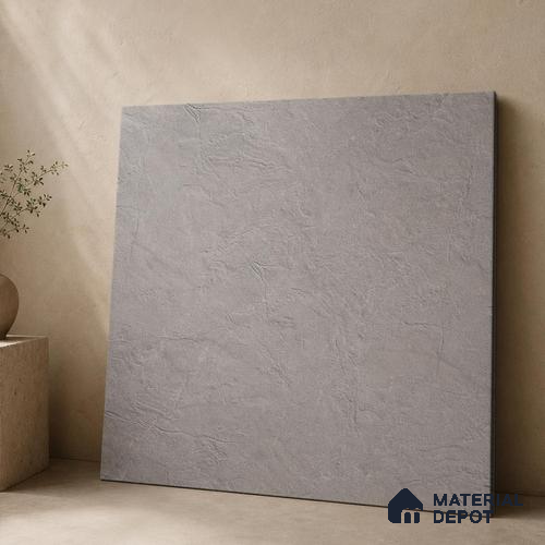 Plain Wall & Floor Tile TL 11640 B Slate Fjord | 2 ft x 2 ft Punch Matte Finish Full Body Vitrified Tile - 9 mm | Suitable For Bathroom, Balcony, Courtyard