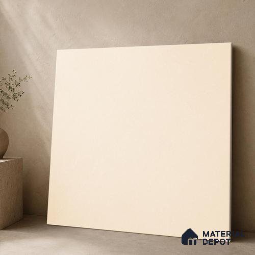 Plain Wall & Floor Tile TL 11642 Alba Canvas | 2 ft x 2 ft Matte Finish Full Body Vitrified Tile - 9 mm | Suitable For Bathroom, Balcony, Courtyard