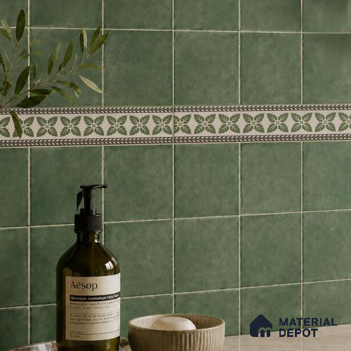 Tropical Tile Border TL 11933 B Spatial Accent Series 1 ft x 2 inch Vitrified Matte Finish Tile Border - 9 mm | Suitable for Decorative Highlighter Border