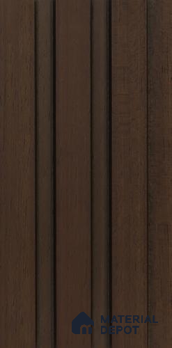 Olive Brown Wooden Louver PN 02736 9.35 ft x 4.9 inch Charcoal Panel - 4.5 mm | Suitable for Feature Wall, TV Unit & Living Room | Width is Subjected to 5% Variation