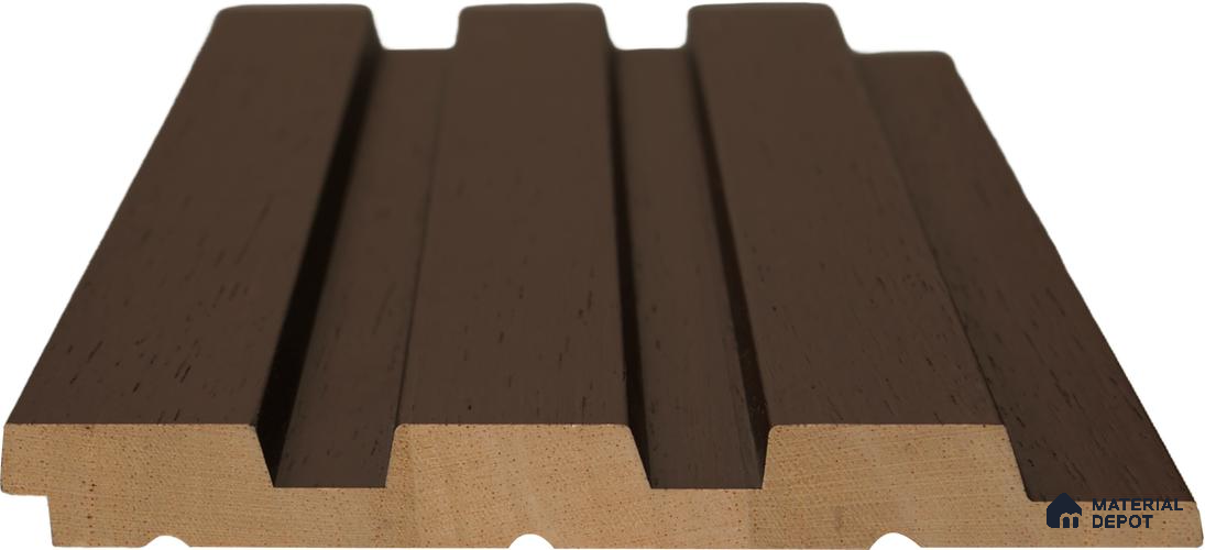Charcoal Brown Wooden Louver PN 02736 C 9.35 ft x 4.9 inch Charcoal Panel - 4.5 mm | Suitable for Feature Wall, TV Unit & Living Room | Width is Subjected to 5% Variation