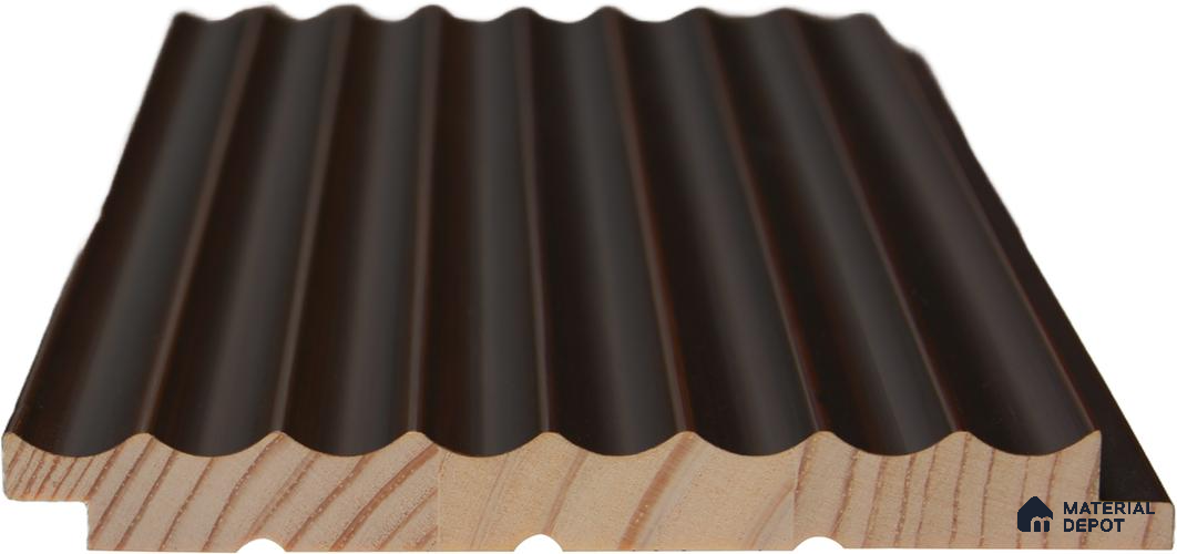 Cocoa Brown Plain Colour Louver PN 02738 B 9.35 ft x 4.9 inch Charcoal Panel - 4.5 mm | Suitable for Feature Wall, TV Unit & Living Room | Width is Subjected to 5% Variation