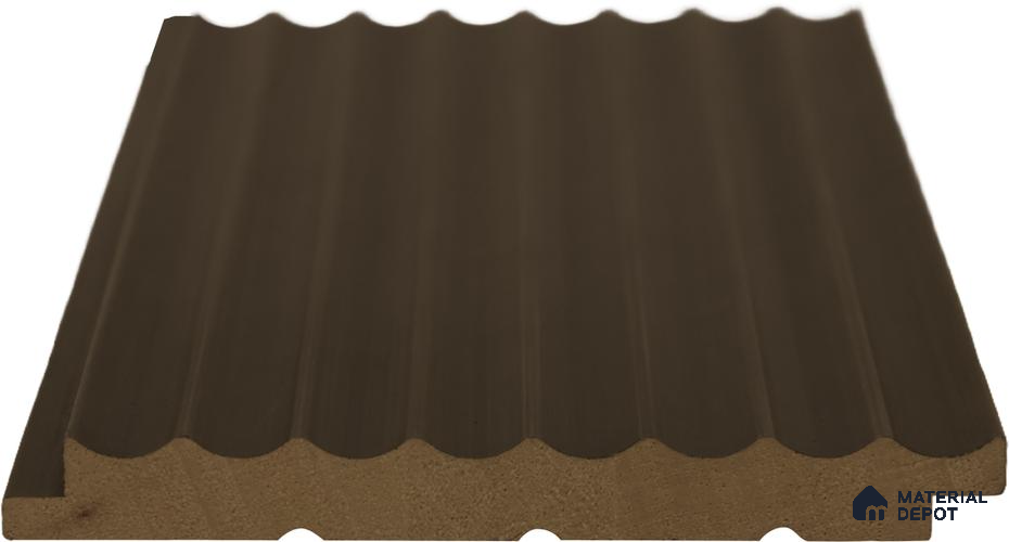 Mocha Brown Plain Colour Louver PN 02738 F 9.35 ft x 4.9 inch Charcoal Panel - 4.5 mm | Suitable for Feature Wall, TV Unit & Living Room | Width is Subjected to 5% Variation