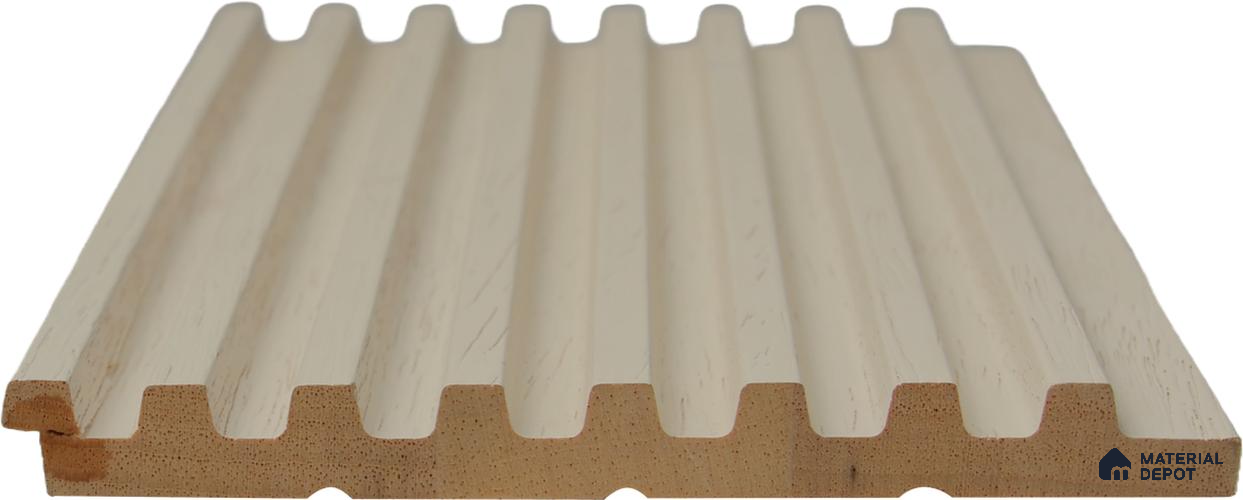 Ivory Beige Wooden Louver PN 02737 B 9.35 ft x 4.9 inch Charcoal Panel - 4.5 mm | Suitable for Feature Wall, TV Unit & Living Room | Width is Subjected to 5% Variation