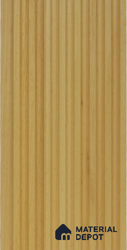 Golden Yellow Wooden Louver PN 02737 9.35 ft x 4.9 inch Charcoal Panel - 4.5 mm | Suitable for Feature Wall, TV Unit & Living Room | Width is Subjected to 5% Variation