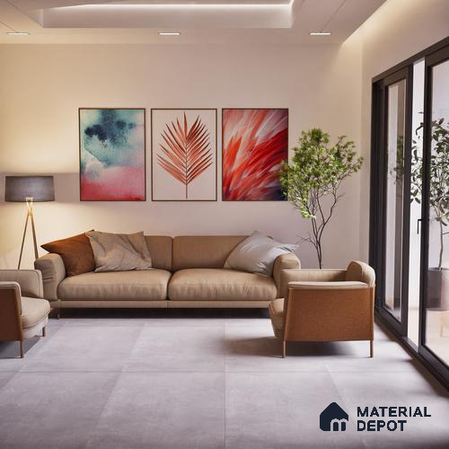 TL 05564 B Vartus Grey 1200x600 mm Matte Finish Floor & Wall Tile - 9 mm | Iamge 06