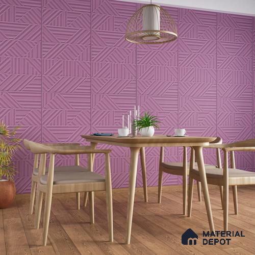 TL 00694 E Violet Visions Series Pattern 4 Purple Matte Finish 4 ft x 2 ft Full Body Vitrified Tile - 9 mm