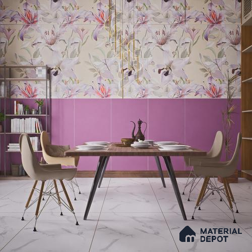 TL 00694 A Violet Visions Series Plain Purple Matte Finish 4 ft x 2 ft Full Body Vitrified Tile - 9 mm