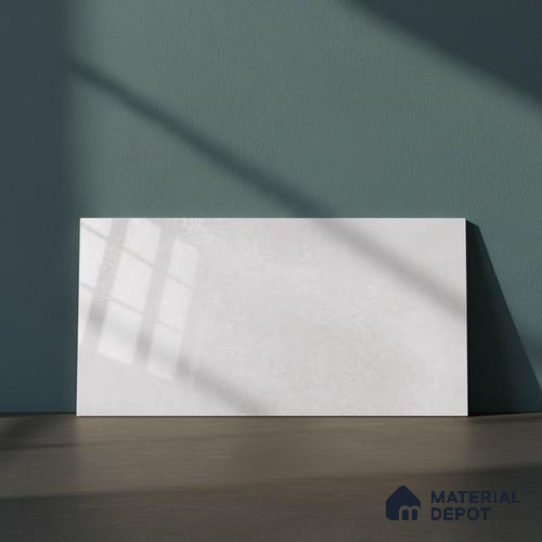 Grey Plain Wall Tile TL 07528 Lustra Radiant Ivory 2 ft x 1 ft Ceramic Glossy Finish - 9 mm |  | Suitable for Living Room, Bedroom, Bathroom