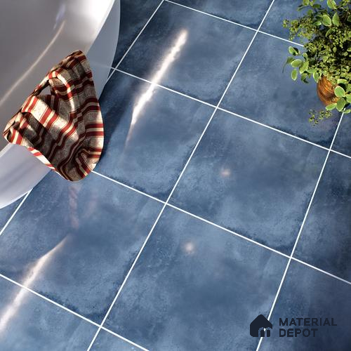 Cement Wall & Floor Tile TL 07414 Vint Azul 2 ft x 2 ft Matte Finish Vitrified Tile - 9 mm | Suitable For living Room, Bedroom, Bathroom