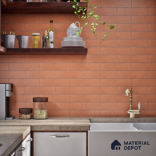 Subway Wall Tile TL 07365 B Trend Terra 300 mm x 75 mm Matte Finish Vitrified Tile - 8.5 mm | 4 Random Design | Suitable For Bathroom, Kitchen Backsplash
