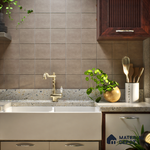 Subway Wall & Floor Tile TL 07373 Trend Late 200 mm x 200 mm Matte Finish Vitrified Tile - 8 mm | 4 Random Design | Suitable For living Room, Bedroom, Kitchen | Please Expect a Slight Variation of Pattern