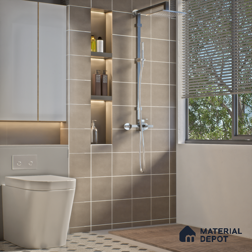 Subway Wall & Floor Tile TL 07373 Trend Late 200 mm x 200 mm Matte Finish Vitrified Tile - 8 mm | 4 Random Design | Suitable For living Room, Bedroom, Kitchen | Please Expect a Slight Variation of Pattern