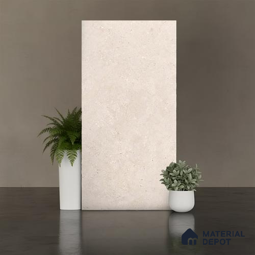 Stone Floor & Wall Tile TL 10262 C Harmonic Solaro Bianco 4 ft x 2 ft Matte Finish Vitrified Tile - 9 mm | 4 Random Design | Suitable For living Room, Bedroom, Bathroom