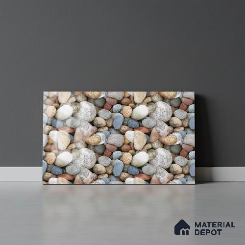 TL 01894 C Grey Stone Dark 18 x 12 inch Glossy Finish Ceramic Wall Tile - 6 mm