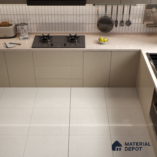 Marble Wall & Floor Tile TL 06319 White 2 ft x 2 ft High Gloss Finish Vitrified Tile - 9 mm