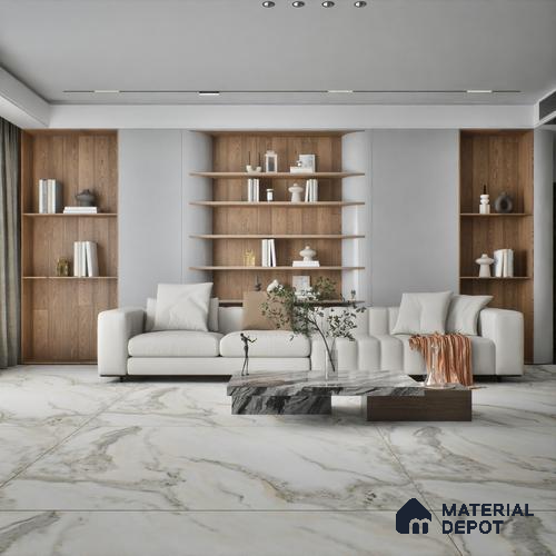 TL 00354 White 6 ft x 4 ft Matte Finish Endless Vitrified Wall & Floor Tile - 9 mm | Adhesive and Spacers Must be Used During Installation