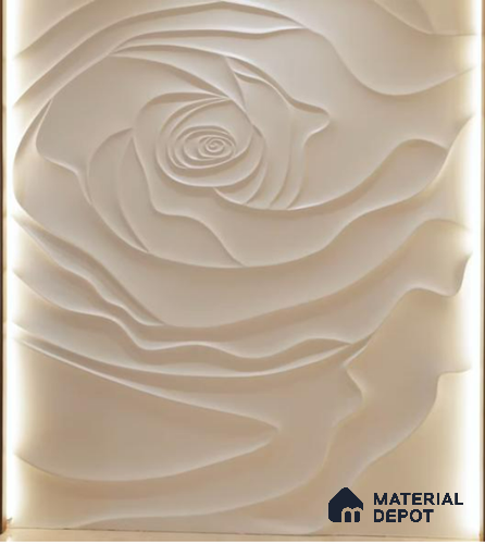 Duco Paintable Art Dunes 8.5 ft x 2.5 ft CNC Made HDHMR - 25 mm