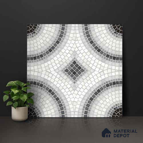 Moroccan Wall & Floor Tile TL 06602 Veleta Arte 2 ft x 2 ft Vitrified Matte Finish - 9 mm | Suitable for Living Room, Balcony, Courtyard | Please Expect a Slight Variation of Pattern