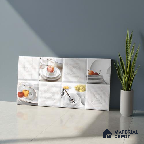 Highlighter Wall Tile TL 06473 B R Septon KC 2 ft x 1 ft Ceramic Glossy Finish - 8 mm | Suitable for Living Room, Kitchen & Bathroom