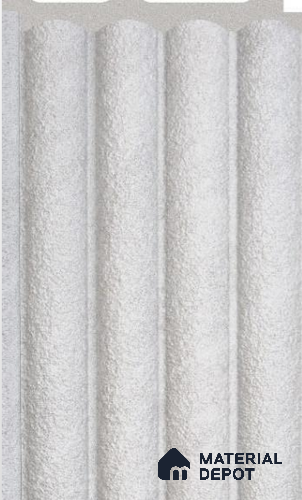 Snow White Patterned Louver PN 02713 F 8 ft x 4.7 inch Charcoal Panel - 12 mm | Suitable for Feature Wall, TV Unit & Living Room | Width is Subjected to 5% Variation