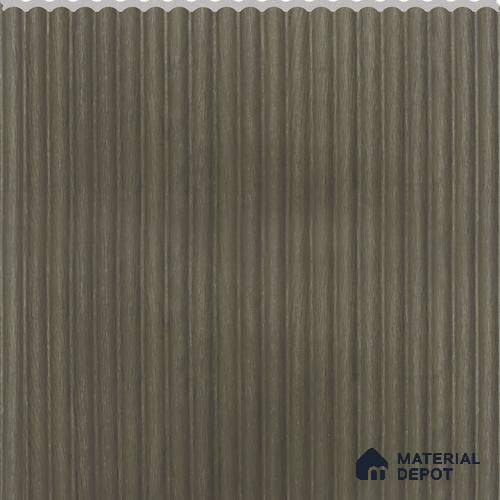 Ash Brown Wooden Louver PN 02731 Q 9.5 ft x 12 inch Charcoal Panel - 7 mm | Suitable for Feature Wall, TV Unit & Living Room | Width is Subjected to 5% Variation