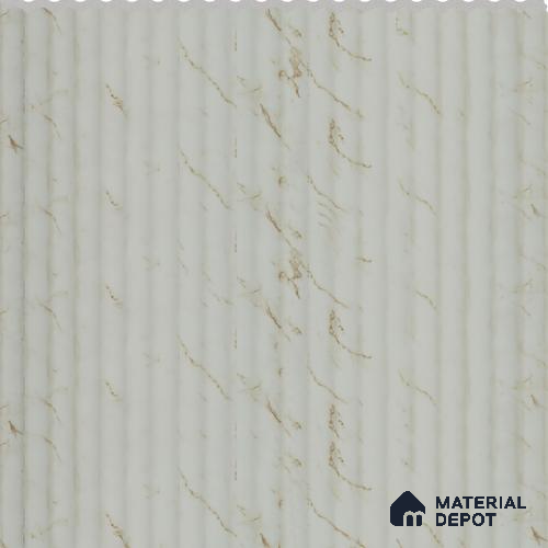 Ivory Vein Marble Louver PN 02731 O 9.5 ft x 12 inch Charcoal Panel - 7 mm | Suitable for Feature Wall, TV Unit & Living Room | Width is Subjected to 5% Variation