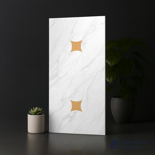 Marble Wall & Floor Tile TL 08542 B | Spatial statuario Decor 4 ft x 2 ft Full Body Dry Granula Matte Finish Vitrified Tile - 10 mm | Suitable for Living Room, Bedroom, Bathroom & Kitchen