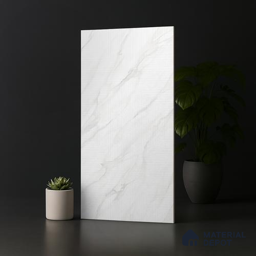 Marble Floor & Wall Tile TL 08542 | Spatial statuario Base 4 ft x 2 ft Full Body Dry Granula Matte Finish Porcelain Tile - 10 mm | Suitable for Living Room, Bedroom, Bathroom & Kitchen