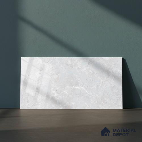 Marble Wall Tile TL 06509 SR BL 4018 Light 24 inch x 12 inch Ceramic Glossy Finish - 8 mm | Suitable for Accent / Feature Walls, Bathroom, Kitchen Wall & Backsplashes