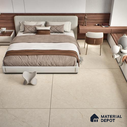 Marble Look Tile TL 09712 6 ft x 4 ft Satin Finish Vitrified Tile - 15 mm | Adhesive and Spacers Must be Used During Installation
