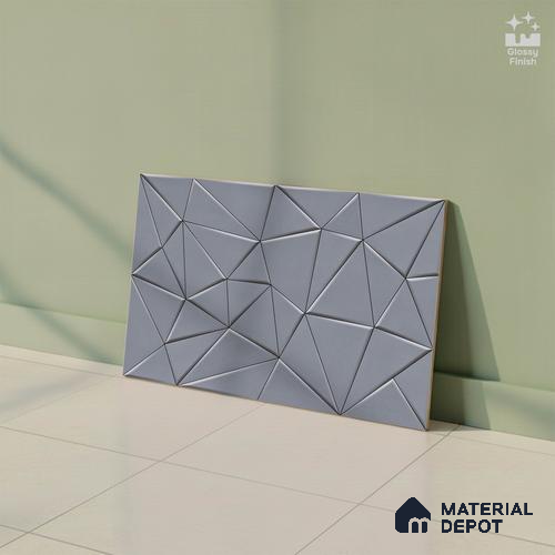 3D Wall Tile TL 00630 C Grey Moonstone 12 x 18 inch Glossy Finish High Definition Digital Ceramic Wall Tile - 6 mm