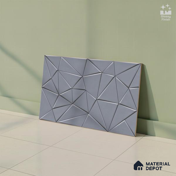 3D Wall Tile TL 00630 C Grey Moonstone 12 x 18 inch Glossy Finish High Definition Digital Ceramic Wall Tile - 6 mm
