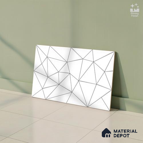 3D Wall Tile TL 00630 A White Oyster 12 x 18 inch Glossy Finish High Definition Digital Ceramic Wall Tile - 6 mm
