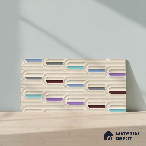 Punch Wall Tile TL 06500 24 inch x 12 inch Ceramic Sugar Finish - 8 mm | Suitable for Accent / Feature Walls & Bathroom Wall