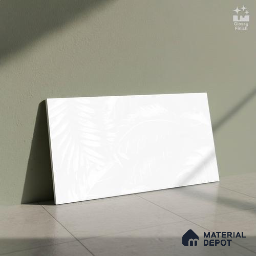 Floral Wall Tile TL 06511 SR BL 4027 Highlighter 2 24 inch x 12 inch Ceramic Glossy Finish - 8 mm | Suitable for Accent / Feature Walls, Bathroom, Kitchen Wall & Backsplashes | Please Expect a Slight Variation of Pattern