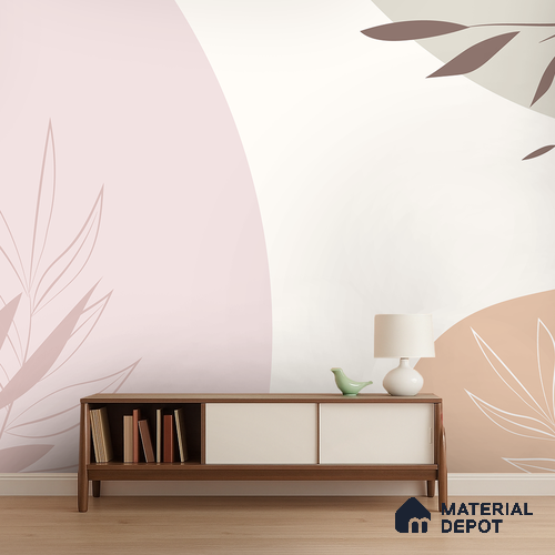 Feathered Foliage Rustic Forest Leaves Scene | WP 04149 B Non Woven Matte Finish Tropical Style Premium Customized size Wallpaper | 150 GSM WP01MTF Paper | (MOQ = 30 Sq. Ft.)