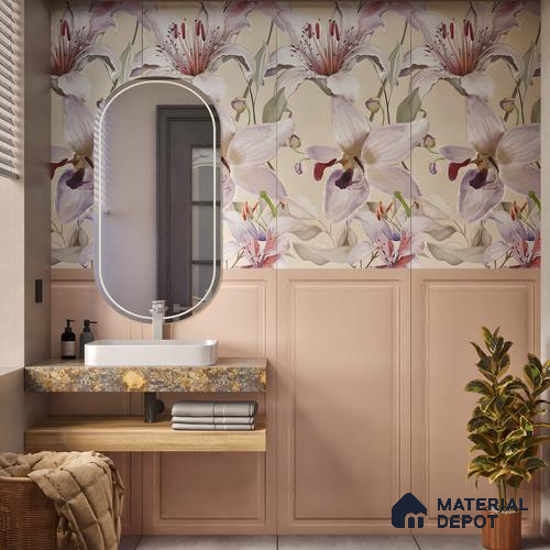 Punch Look Wall Tile TL 07192 C Photoframe Pink 4 ft x 2 ft Vitrified Matte Finish - 9 mm