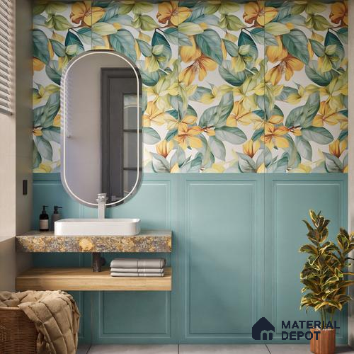 Punch Look Wall Tile TL 07192 D Photoframe Aqua 4 ft x 2 ft Vitrified Matte Finish - 9 mm