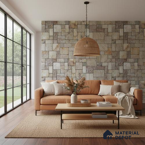 WL 00077 Autumn 300 x 300 mm Natural Stone Wall Cladding